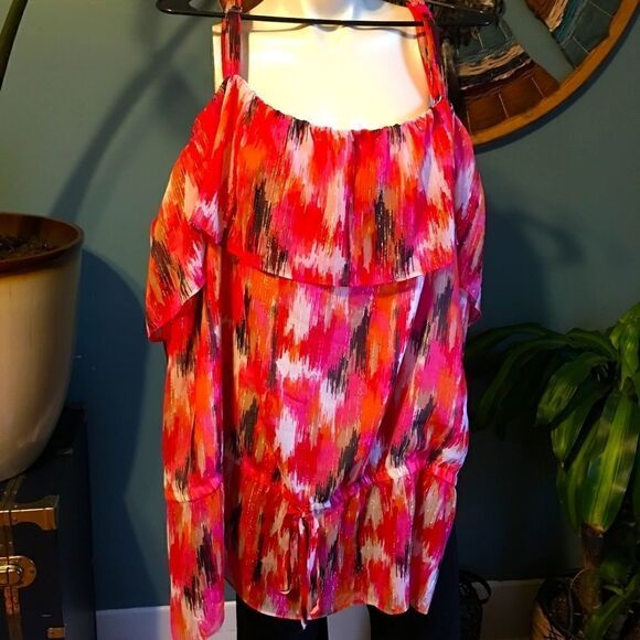 4X Ruffle Tank Blouse! Gorgeous - Picture 3 of 6